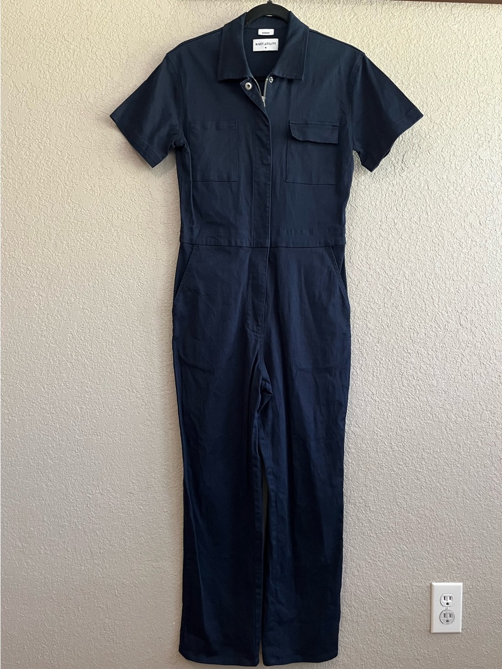 Rivet Utility Worker Jumpsuit in Navy Blue – Size Medium - Picture 11 of 13